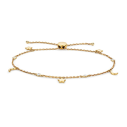 9ct Yellow Gold Diamond Bracelet 0.08 CT