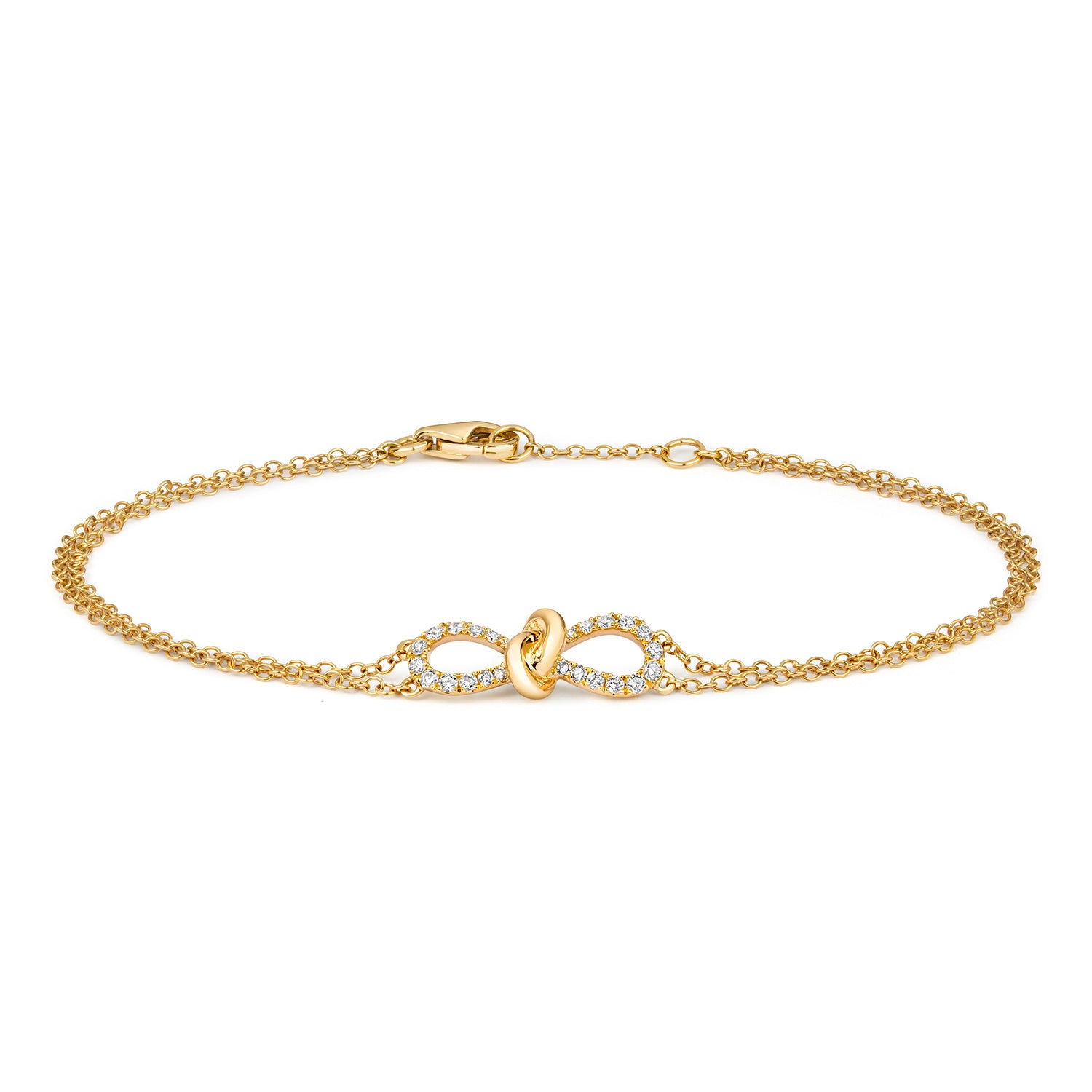 18ct Yellow Gold Diamond Bracelet 0.18 CT