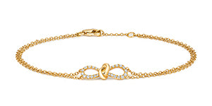 18ct Yellow Gold Diamond Bracelet 0.18 CT