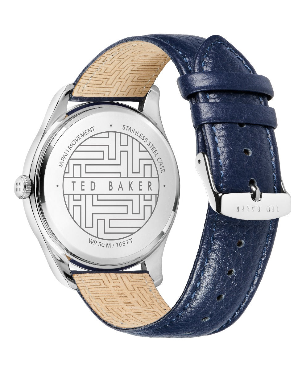 Ted Baker Mens Watch with Blue Dial and Blue Leather Strap BKPDQS107