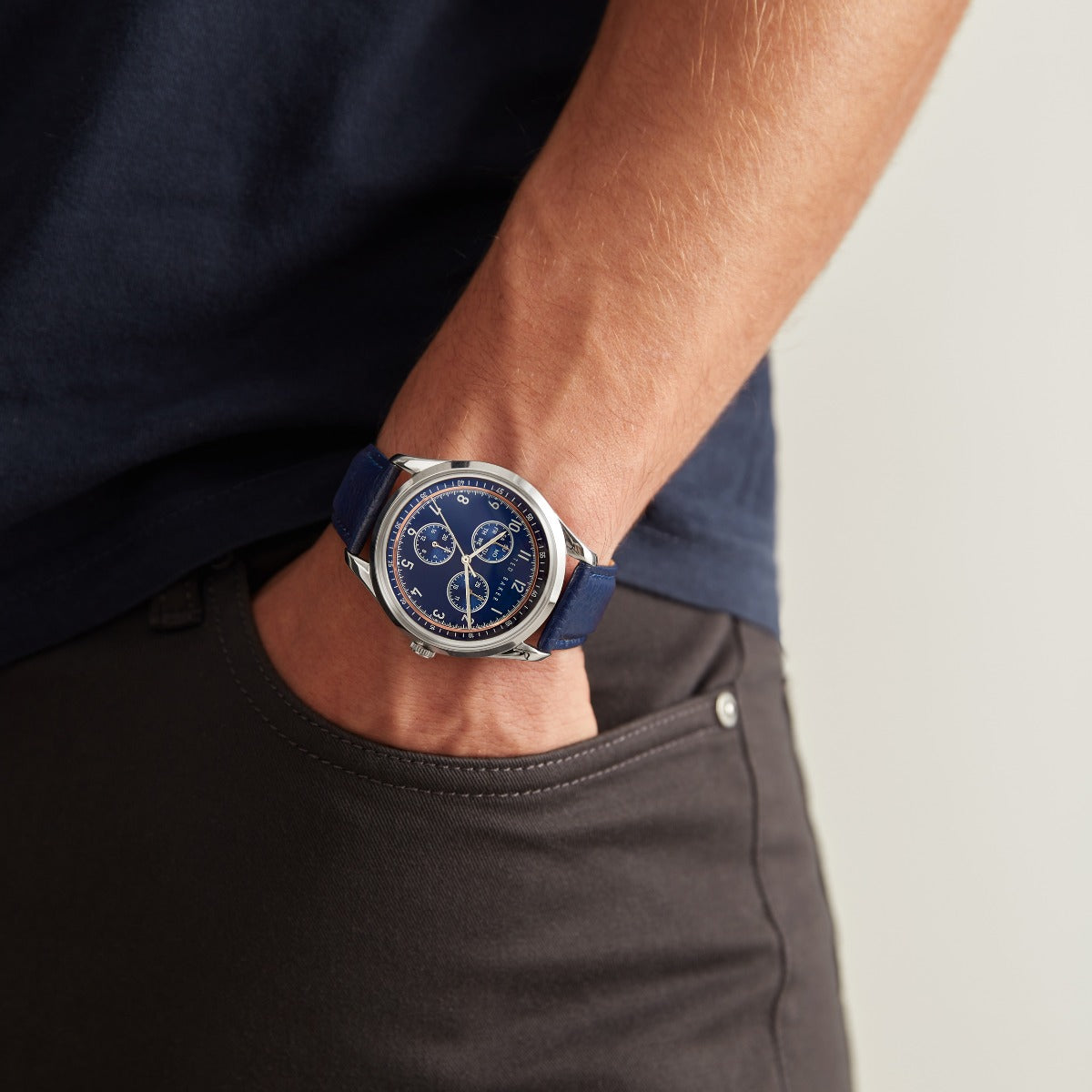 Ted Baker Mens Watch with Blue Dial and Blue Leather Strap BKPDQS107