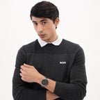 Boss Troper Sport Mens Watch with Green Dial and Silver Strap 1514294