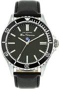 Ben Sherman Mens Watch with Black Dial and Black Leather Strap BS065B