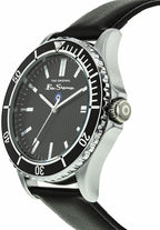 Ben Sherman Mens Watch with Black Dial and Black Leather Strap BS065B