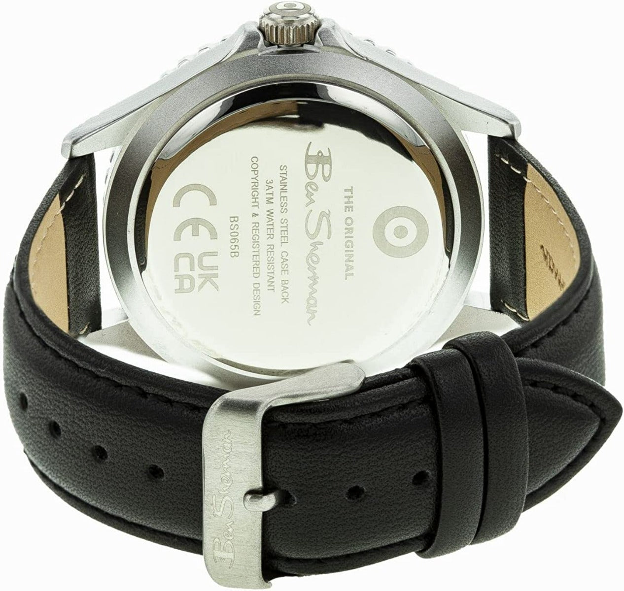 Ben Sherman Mens Watch with Black Dial and Black Leather Strap BS065B