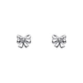 D for Diamond Bow Stud Earrings with Real Diamond E6587
