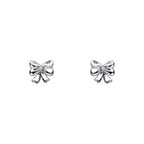 D for Diamond Bow Stud Earrings with Real Diamond E6587