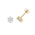 9ct Yellow Gold Diamond Earrings 0.25CT