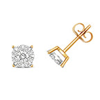 9ct Yellow Gold Diamond Earrings 0.5CT