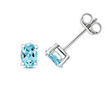 9ct White Gold Aquamarine Earrings 1CT
