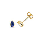9ct Yellow Gold Sapphire Earrings 0.45CT