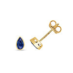 9ct Yellow Gold Sapphire Earrings 0.45CT