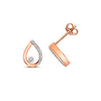 9ct Rose Gold Diamond Earrings 0.09CT