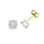 9ct Yellow Gold Diamond Earrings 0.3CT