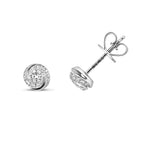 18ct White Gold Diamond Earrings 0.38CT