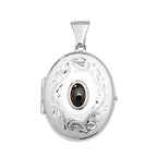 Sterling Silver Garnet Pendant