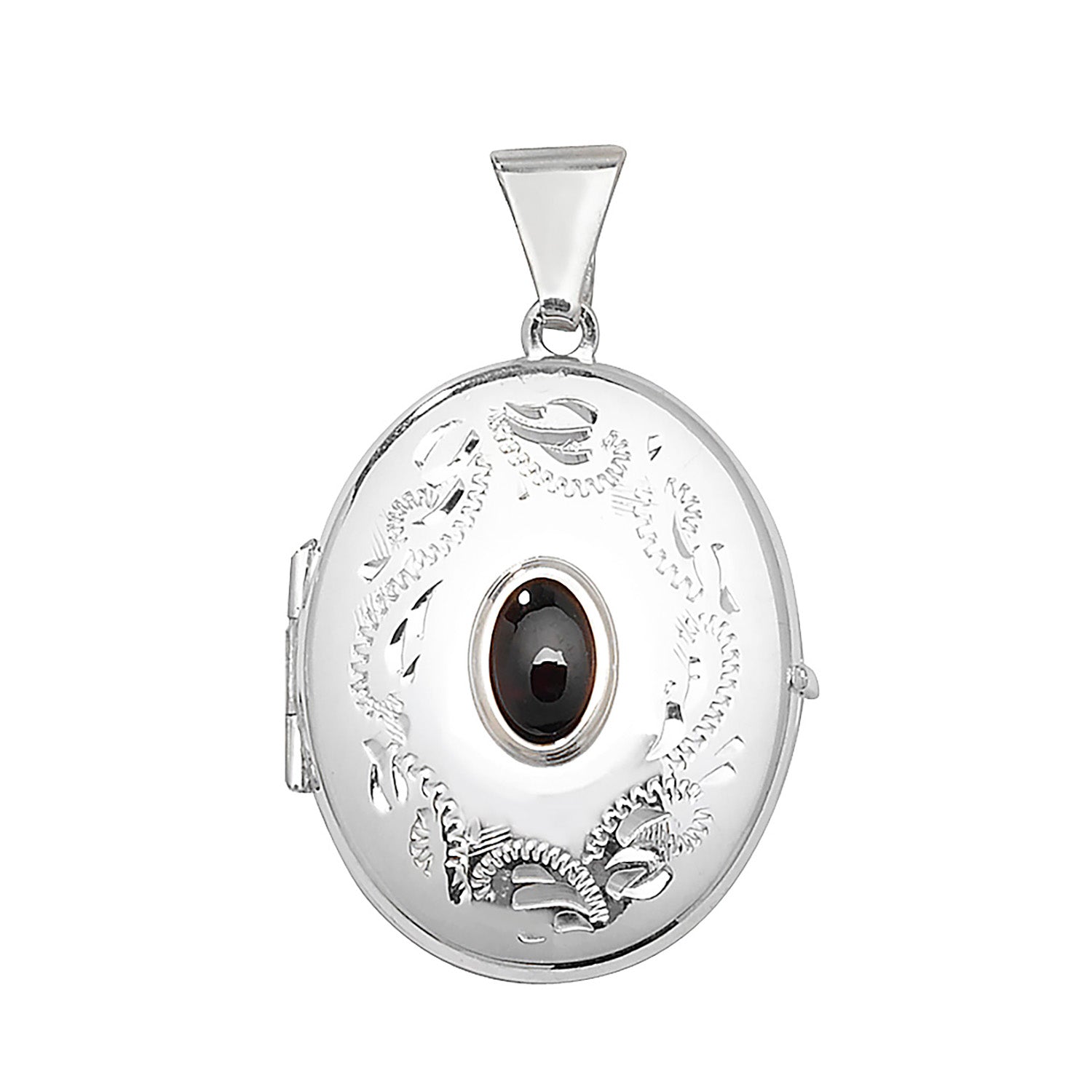 Sterling Silver Garnet Pendant