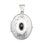 Sterling Silver Garnet Pendant