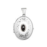 Sterling Silver Garnet Pendant