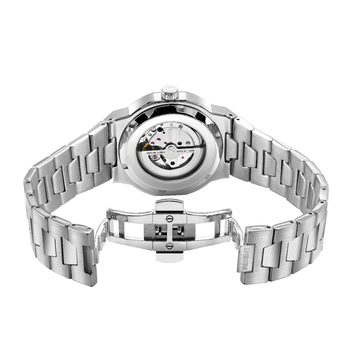Rotary Men's Automatic Regents Watch with Silver Dial and Silver Strap GB05415/02