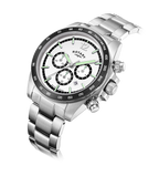 Rotary Mens Henley Chronograph Watch with White Dial & Silver Bracelet GB05440/02