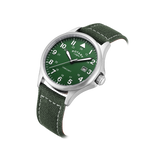 Rotary Mens Pilot Watch with Green Dial and Green Canvas Strap GS00473/56