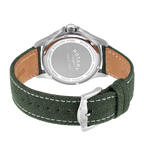 Rotary Mens Pilot Watch with Green Dial and Green Canvas Strap GS00473/56