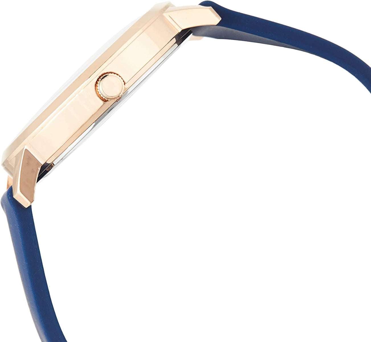 Ladies Guess Watch with White Dial and Blue Silicone Strap GW0004L2