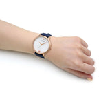 Ladies Guess Watch with White Dial and Blue Silicone Strap GW0004L2