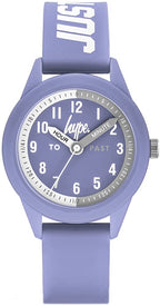 Hype Girls Time Teacher Watch with Purple Dial and Purple Silicone Strap HYKS001V