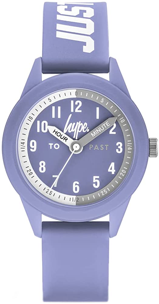 Hype Girls Time Teacher Watch with Purple Dial and Purple Silicone Strap HYKS001V