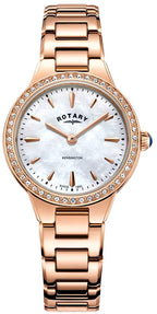 Rotary Ladies Classic Watch with Rose Gold Stainless Steel Strap LB05279/41