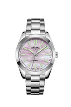 Rotary Henley Ladies Watch with Pink Mother Of Pearl Dial and Stainless Steel Bracelet LB05280/07