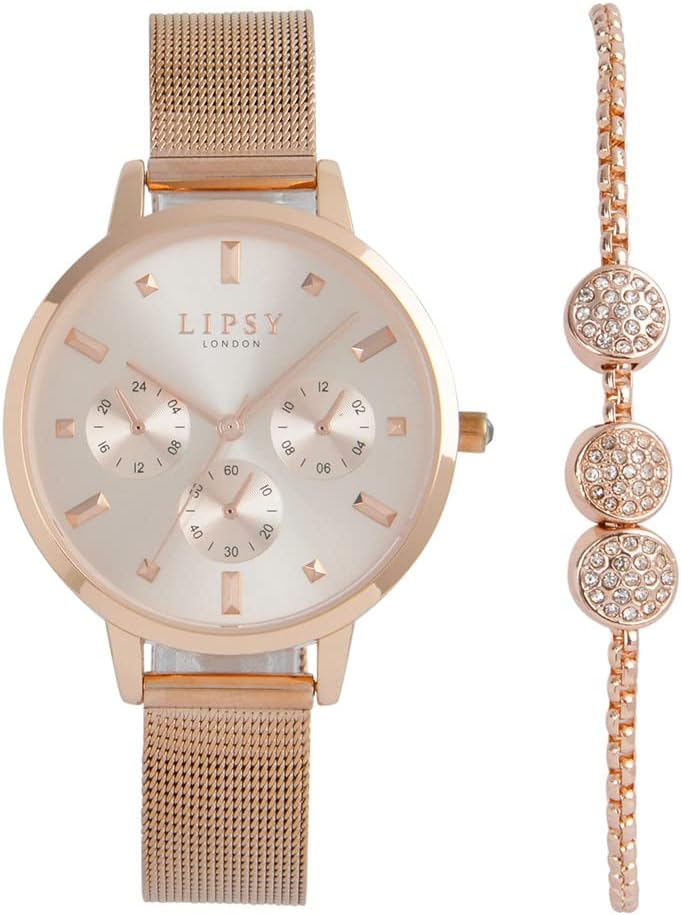 Lipsy Ladies Watch and Bracelet Gift Set LP885G