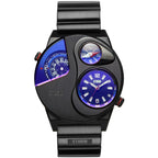 Storm Navitrek Slate Blue Mens Watch with Black Stainless Steel Bracelet 47541/SL/B