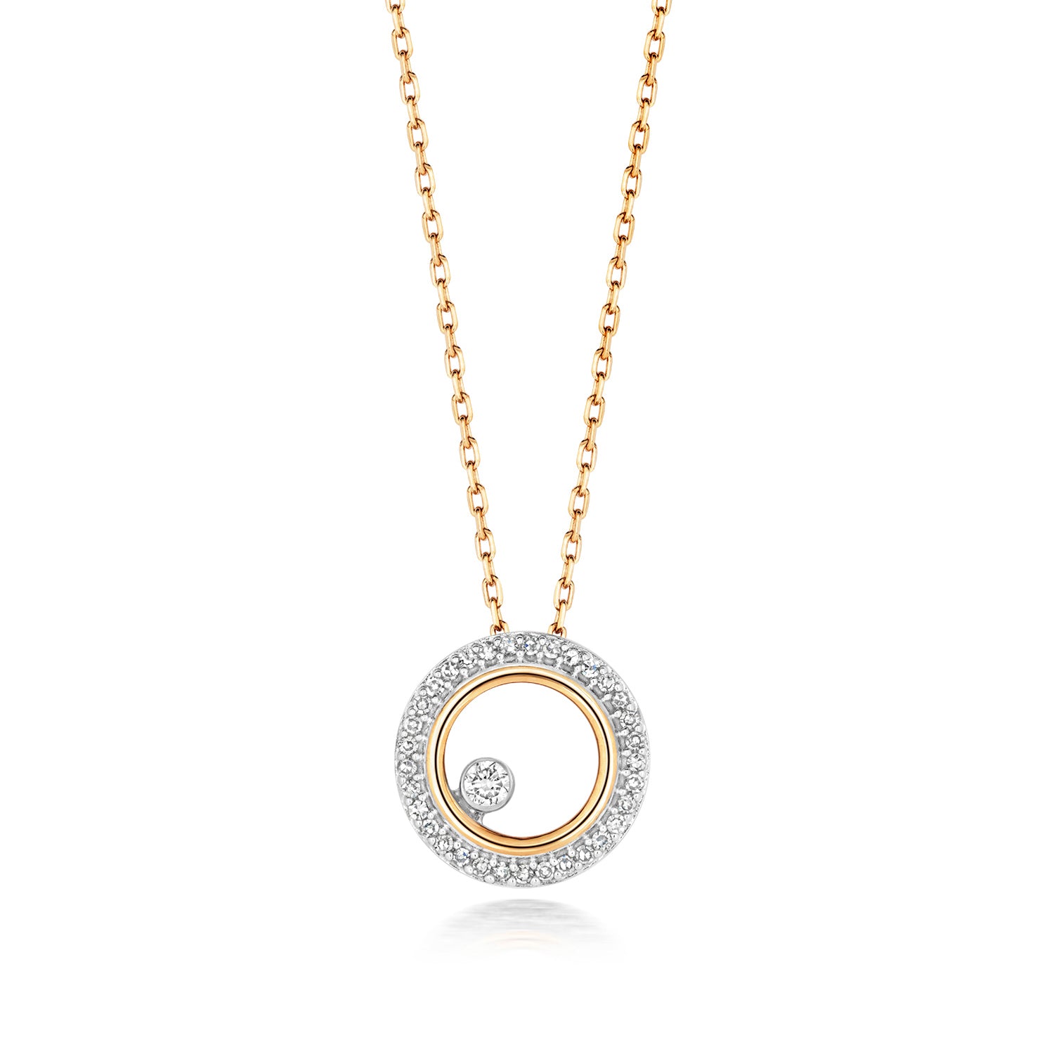 9ct Yellow Gold Diamond Necklace 0.08CT