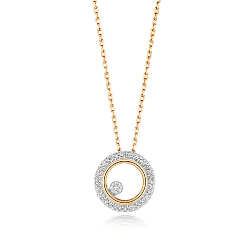 9ct Yellow Gold Diamond Necklace 0.08CT