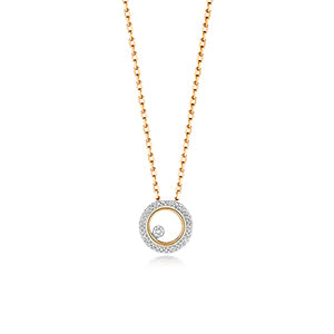 9ct Yellow Gold Diamond Necklace 0.08CT