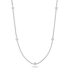 18ct White Gold 17" Diamond Necklace 0.35CT