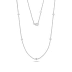 18ct White Gold 17" Diamond Necklace 0.35CT