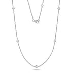18ct White Gold 17" Diamond Necklace 0.35CT