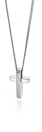 Fred Bennett Two Tone Cross Pendant with Chain P2542