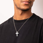 Fred Bennett Two Tone Cross Pendant with Chain P2542