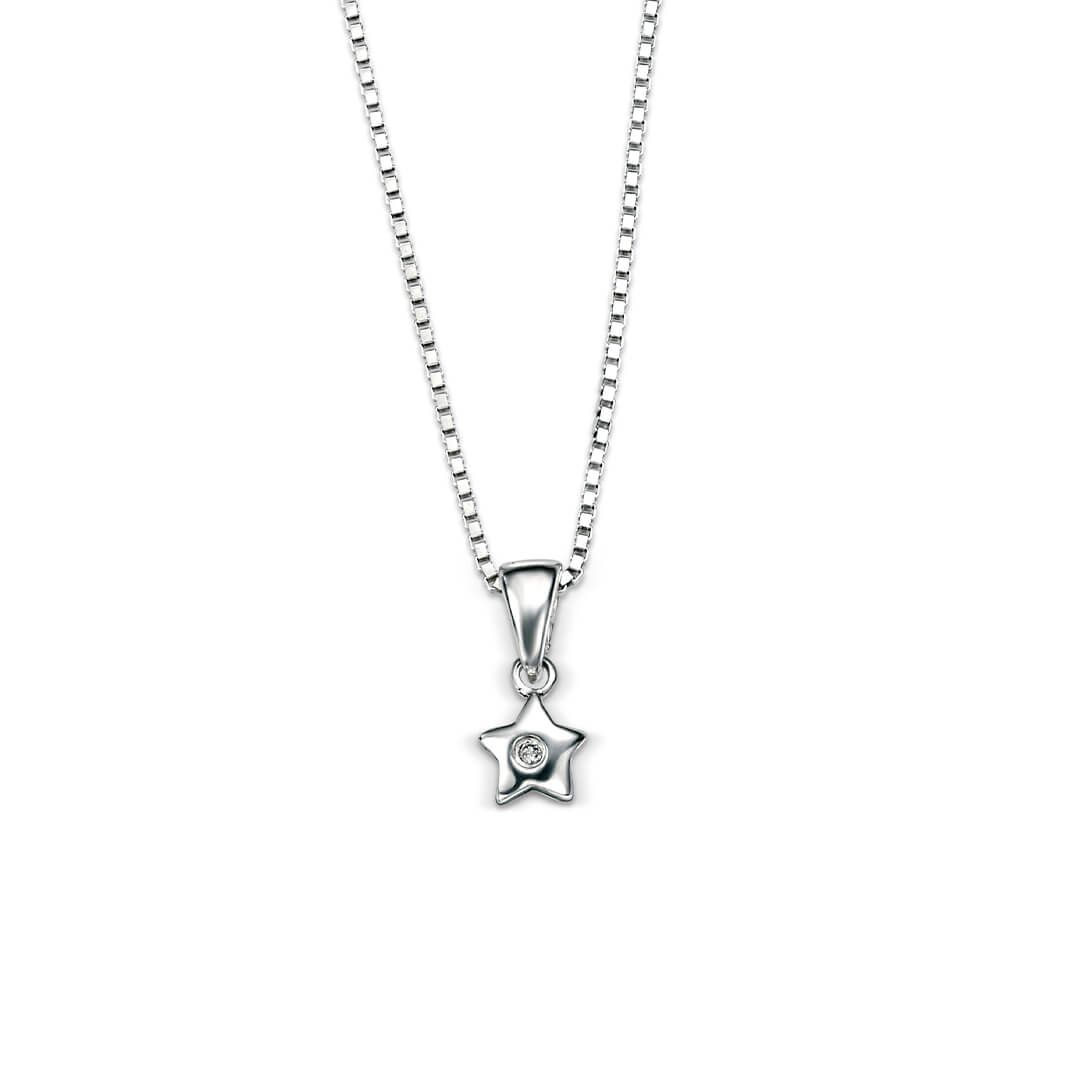 D for Diamond Star Pendant with Real Diamond P616