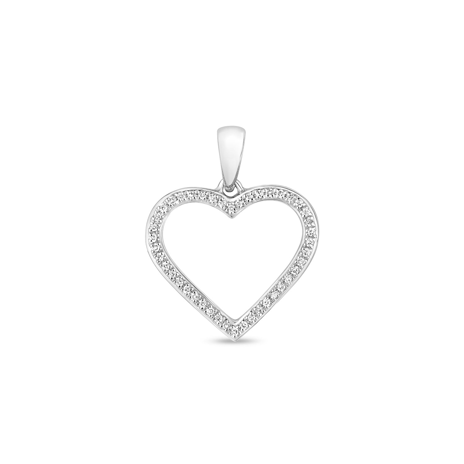 9ct White Gold Diamond Pendant 0.09CT
