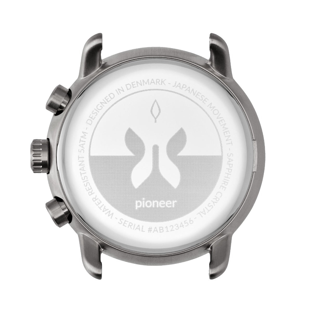 Nordgreen Pioneer Scandinavian Men's Chronograph Watch White Dial and Mesh Strap