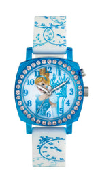 Tikkers Disney Princess Cinderella Light Up Analogue Watch With White Silicon Strap PN1409