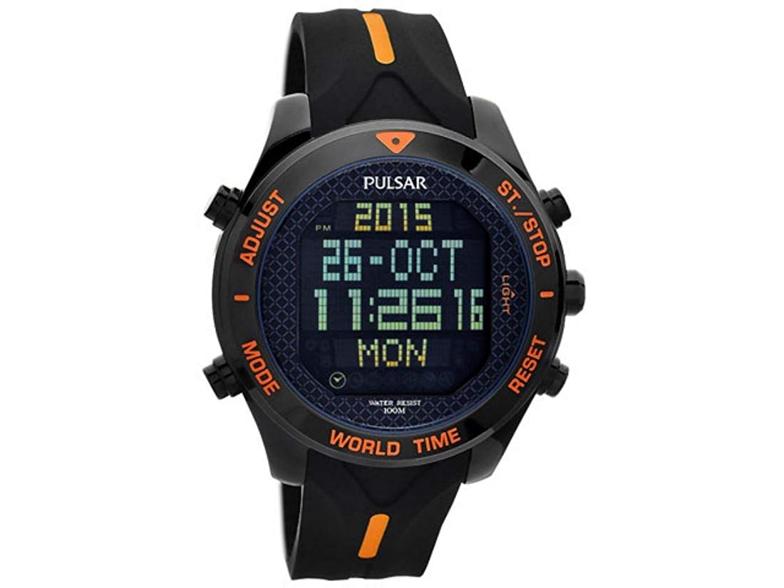 Pulsar Mens Digital Watch With Alarm And Chronograph PQ2037X1