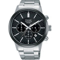 Pulsar Mens Stainless Steel Black Chronograph Dial Watch PT3747X1