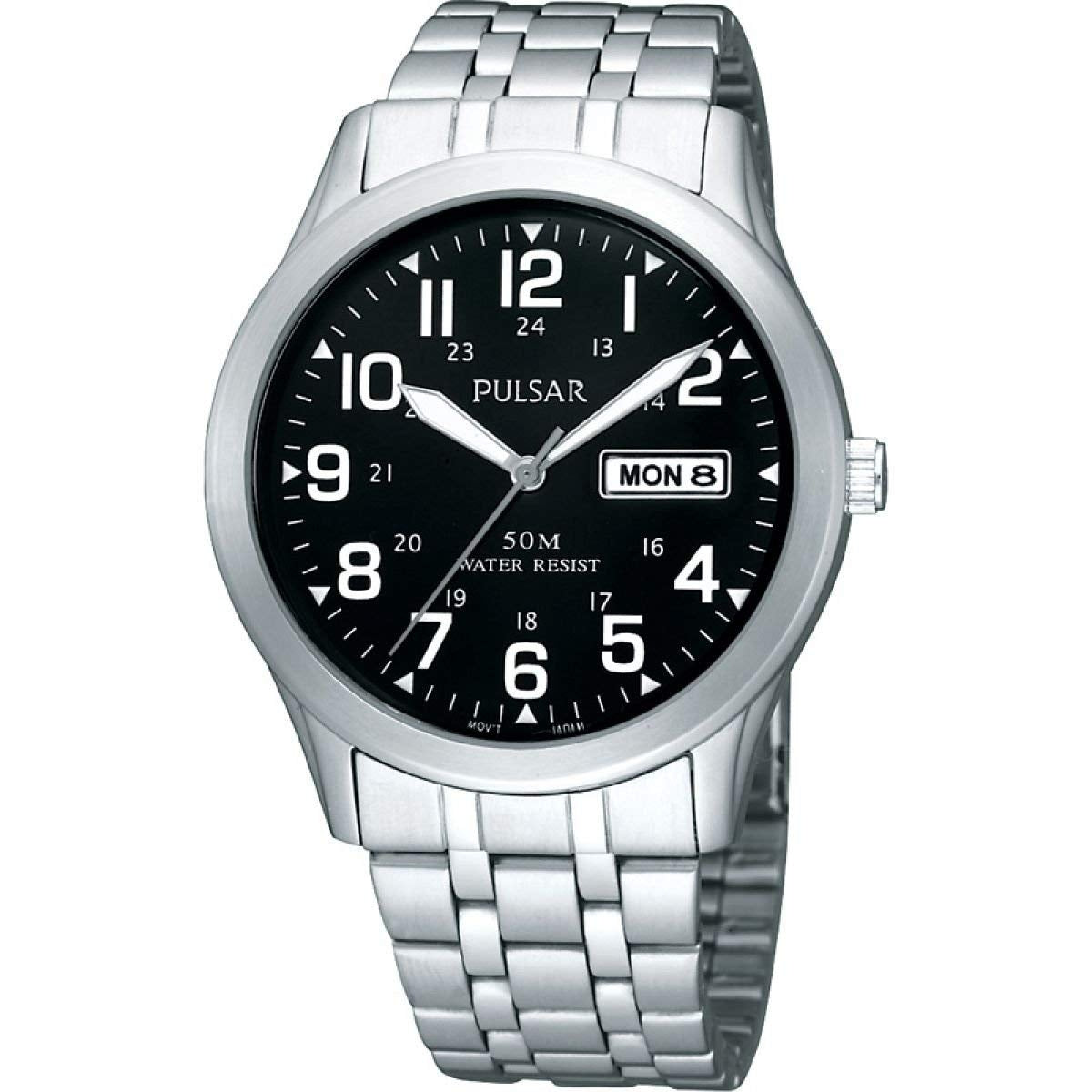 Pulsar Mens Stainless Steel Bracelet Watch PXN181X1